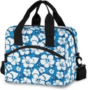 Insulated Hawaii Hibiscus Lunch Bag Unisex Reusable Lunch Box Lunch Bag for Office Work School Picnic Beach, Leakproof Cooler Tote
