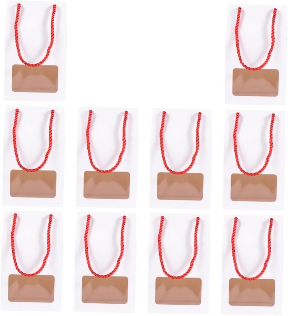 10pcs Portable Kraft Paper Boxes with Window Small Folding Snack Packaging for Weddings and Birthdays Party Favor Boxes