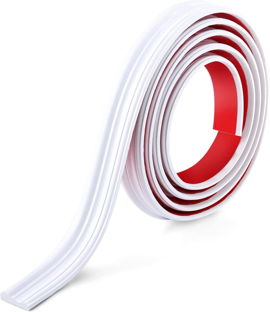 Gaahing Peel and Stick Wall Molding Trim & Chair Rail, Self-Adhesive Panel Moulding, DIY Home Decor on Cabinet Door Mirror Frame, 9.8ft x 2.4in