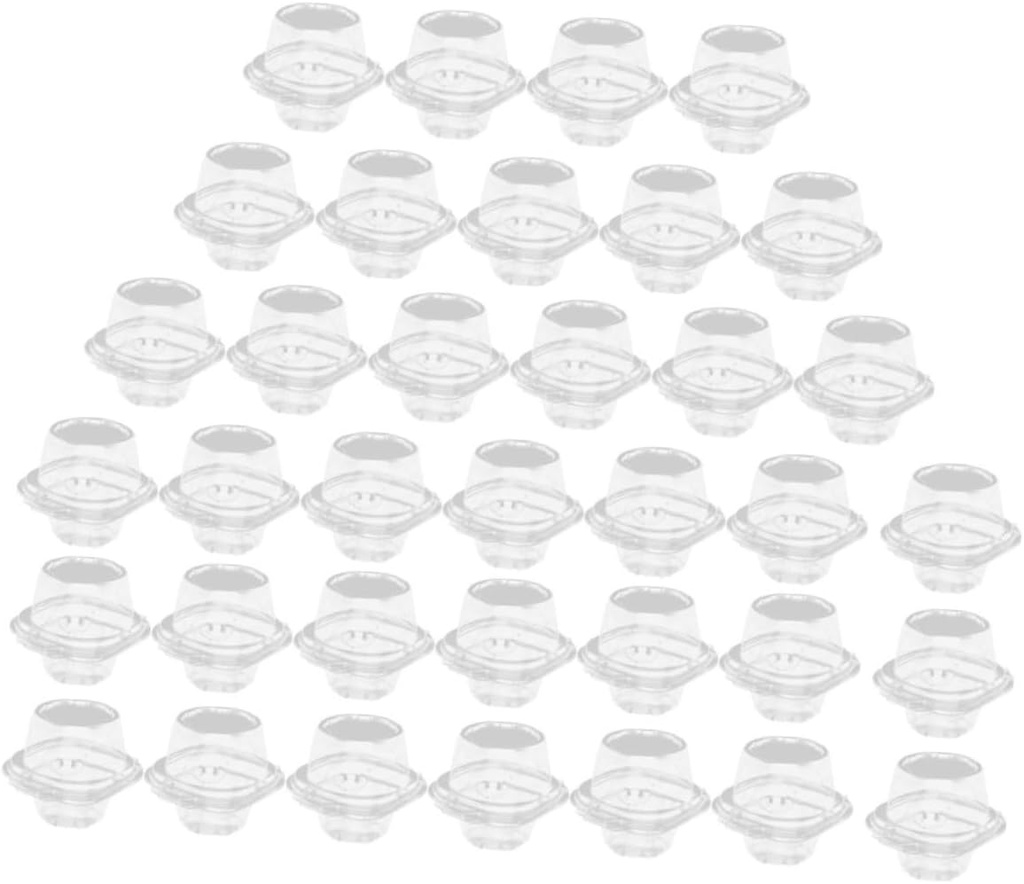 Mobestech 100pcs Egg Tart Cup Bulk Cupcake Packaging Boxes Glossy Plastic Cupcake Containers