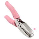 Murtenze 1 Pack Single Hole Punch 1/16" Handheld Hole Paper Punch for DIY Craft Paper Scrapbook Puncher with Pink Soft Thick Leather Cover(Round, 1/16 Inch)