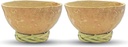 Mezcal Jicaras Cups- Hand-carved Artisan Copitas from Mexico with Natural Fiber Carrizo Base Rodete The Traditional Vessel for Mezcal and Tequila, or Any Agave Spirit Set of 2 (5 ounces)