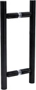 8" Shower Door Handle Center-to-Center Back-to-Back Ladder Pull, 12" Total Length, Matte Black, for Frameless 1/4" to 1/2" Tempered Glass, Modern Bathroom Hardware