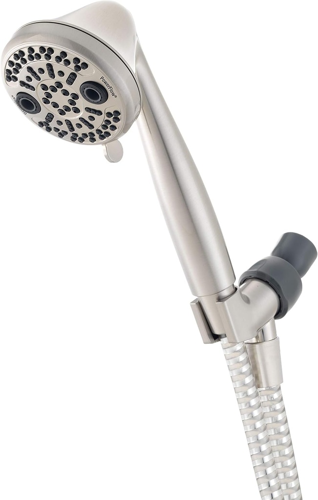 Oxygenics 87446 PowerFlow Brushed Nickel Handheld Shower Head
