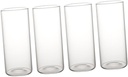 4pcs Transparent Milk Cups Creative Glass Beverage Bottles for Home Office and Restaurant Use Capacity for Juice Wine Tea and More