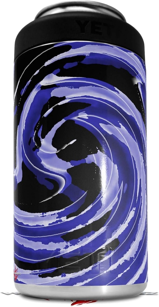 Skin Decal Wrap compatible with Yeti 16oz Tall Colster Can Cooler Insulator Alecias Swirl 02 Blue (COOLER NOT INCLUDED)