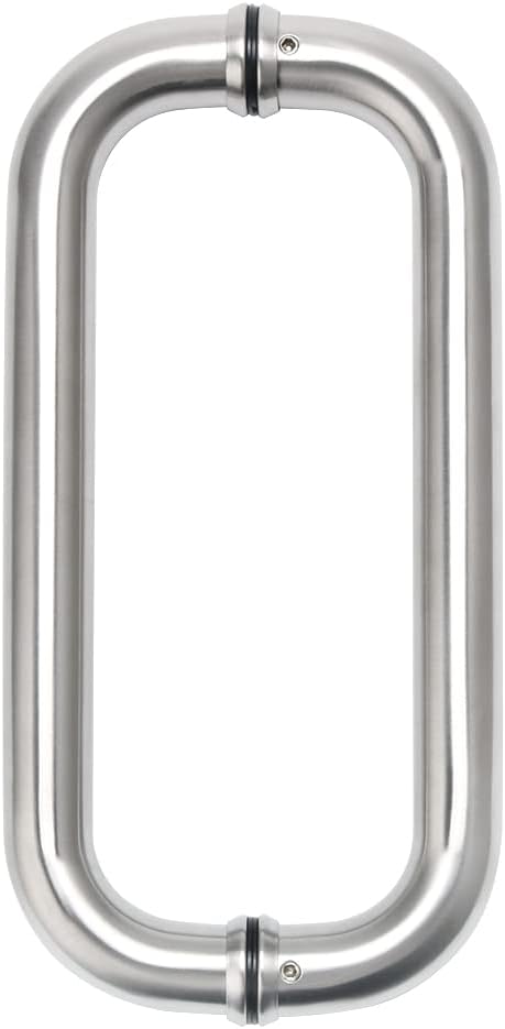 Alise Shower Door Handle,Sliding Shower Glass Door Pull,Tubular Back to Back Handle Bar for Shower Bathroom Doors,10-Inch SUS304 Stainless Steel Shower Hardware Replacement Parts,Brushed Nickel