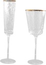 2pcs Creative Crystal Wine Glass Elegant Golden Rimmed Goblets for Wine Party and Wedding Decor