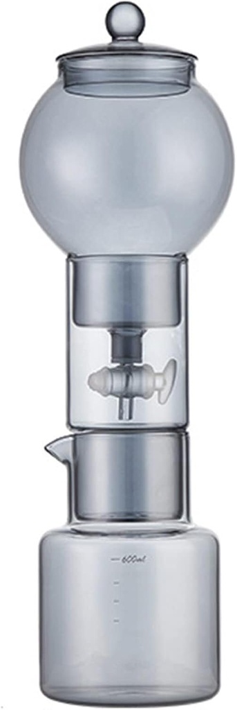 Tower Ice Coffee Maker Capacity Tea Tower,Cold Brew Drip Tower, Cold Brew Drip Tower,Drip Tower Coffee Maker, Glass Cold Brew Maker, with Adjustable Rate Dripper, Drip Type Cold Extraction C