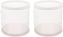 Luxshiny 2pcs Cake Carrier Transparent Baking Box Handle for Birthday Cakes Lightweight and Easy to Clean for Outdoor Parties and Food Storage