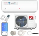 PG Mini Split Air Conditioner Heat Pump System, 18,000 BTU, 17 SEER Energy Efficient, Quiet Operation, Indoor & Outdoor Units, 110V, Wi-Fi Smart Control, R-32 Refrigerant