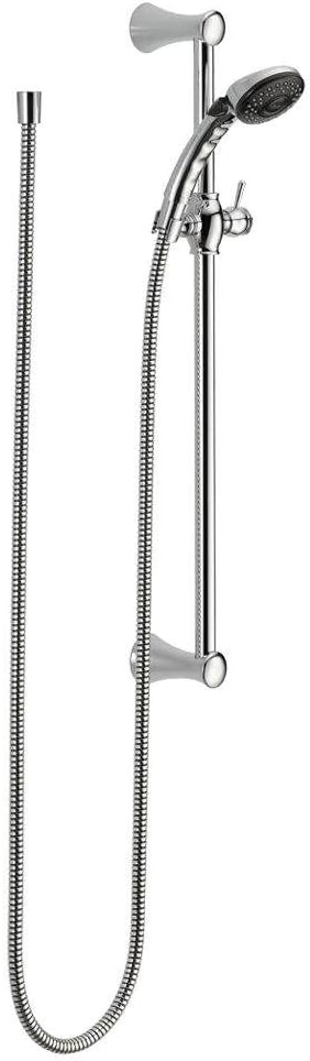 Delta Faucet 2-Spray Slide Bar Hand Held Shower with Hose, Chrome 57011, 0.5