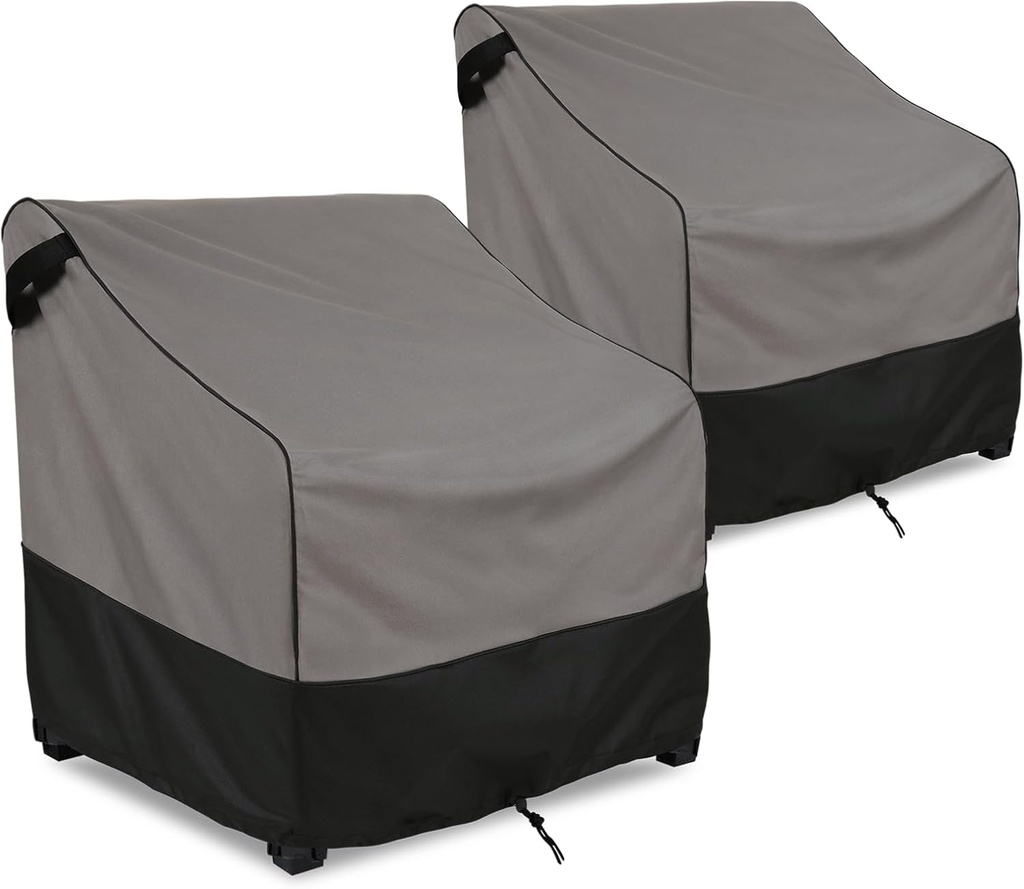 FORSPARK Patio Furniture Covers Waterproof, Heavy Duty Lawn Chair Covers 2 packs, Fits up to 33 W x 34 D x 31 H Inches