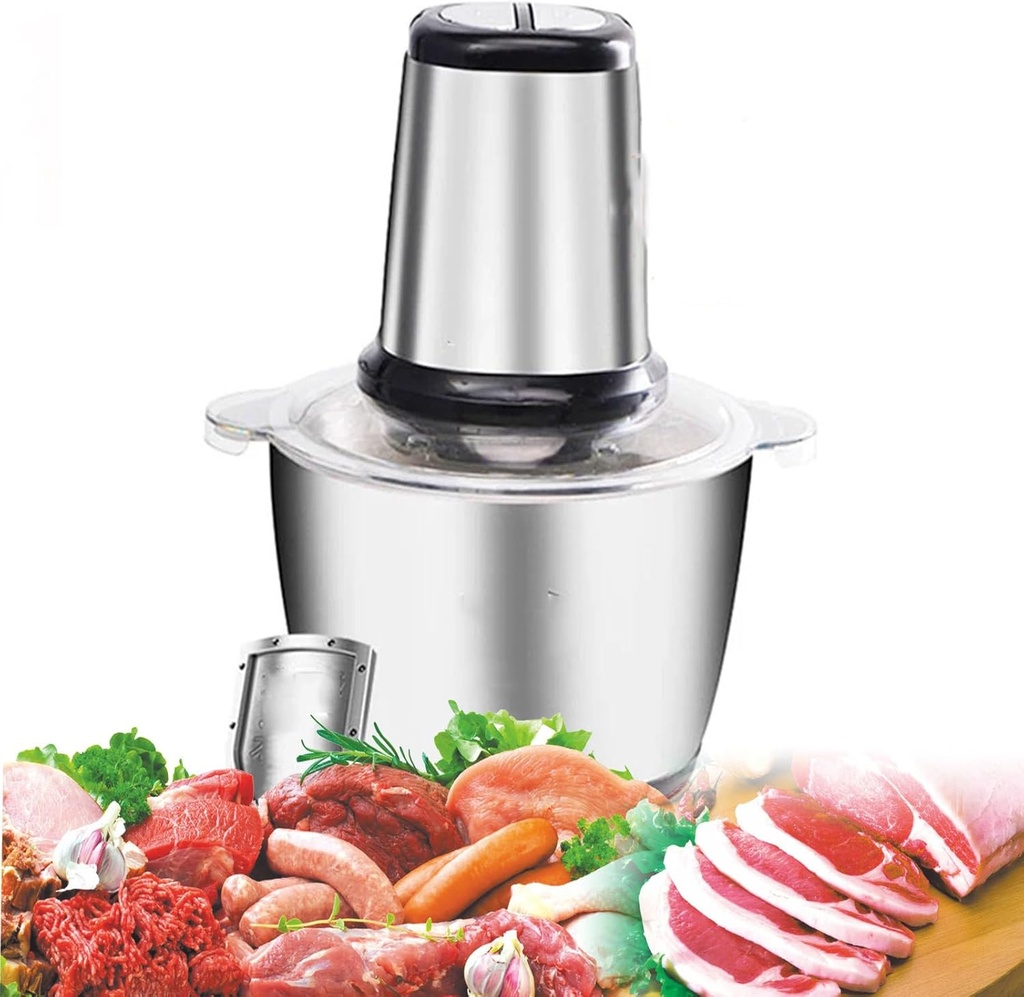 3l Stainless Steel multi-function meat grinder, 2 Speeds Food Processor,household electric food supplement meat grinder, 300W Food Chopper, for Meat,Vegetables,Fruits,Nuts,Black