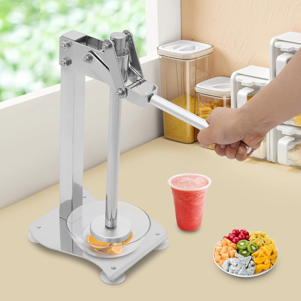 Manual Lemon Squeezer, Stainless Steel Juice Extractor Tabletop Press Machine for Juicing Oranges Limes Grapefruit Citrus Fruits