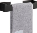 NearMoon Self Adhesive Hand Towel Holder/Towel Ring, Stainless Steel Hand Towel Bar Rustproof Stick on Wall-Towel Rack for Bathroom/Kitchen, Square Sticky and Wall Mounted (9 Inch, Matte Black)