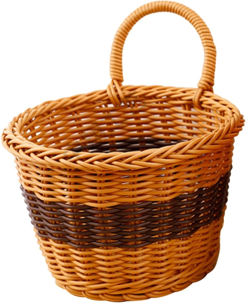 PRETYZOOM Bohemian Decorative Hanging Basket Storage Organizer for Kitchen Jute Wall Decor