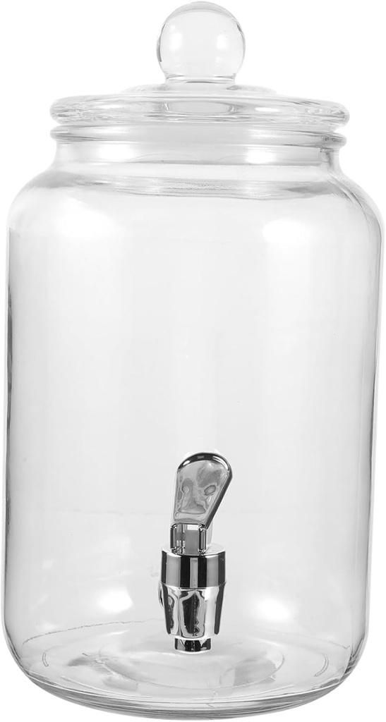 Happyyami Glass Juice Dispenser with Faucet Sealed Beverage Storage Can for Homemade Fruit Wine Pickle Making and Food Storage Leak Design for Freshness and Convenience