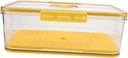 Timing Recording Lid Bread Box Airtight Crisper Box 4-sided Lock Plastic Toast Storage Container for Fridge