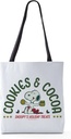 CafePress Snoopy Cookies & Cocoa 18"x18" Reusable Grocery Shopping Sling Tote Bag