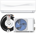 PETSITE 12000 BTU Mini Split Air Conditioner Pre-Charged Inverter Heat Pump System, 20 SEER2 115V Wall Mounted Ductless AC Unit Energy Saving with Installation Kit Cools Rooms up to 750 Sq. Ft, White