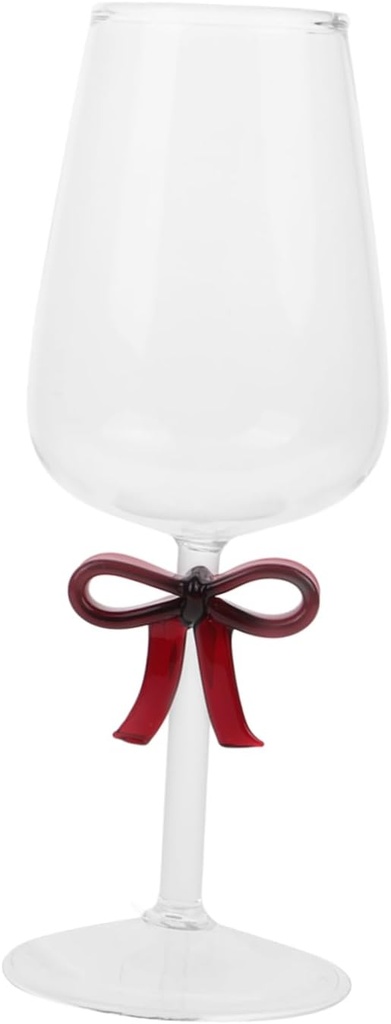 Cabilock Bowknot Glass Wine Goblet Elegant Decorative Wine Glasses Premium Quality Crystal Unique Design for Parties and Restaurants