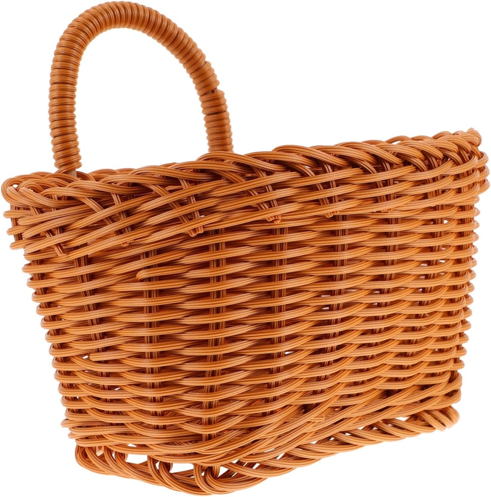 Woven Hanging Storage Basket for Kitchen Large Woven Fruit and Vegetable Holder with Handle for Wall Decor and Organizing Produce Farmhouse Style