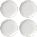 Lenox French Perle Scallop 4-Piece Dinner Plate Set, 7.40 LB