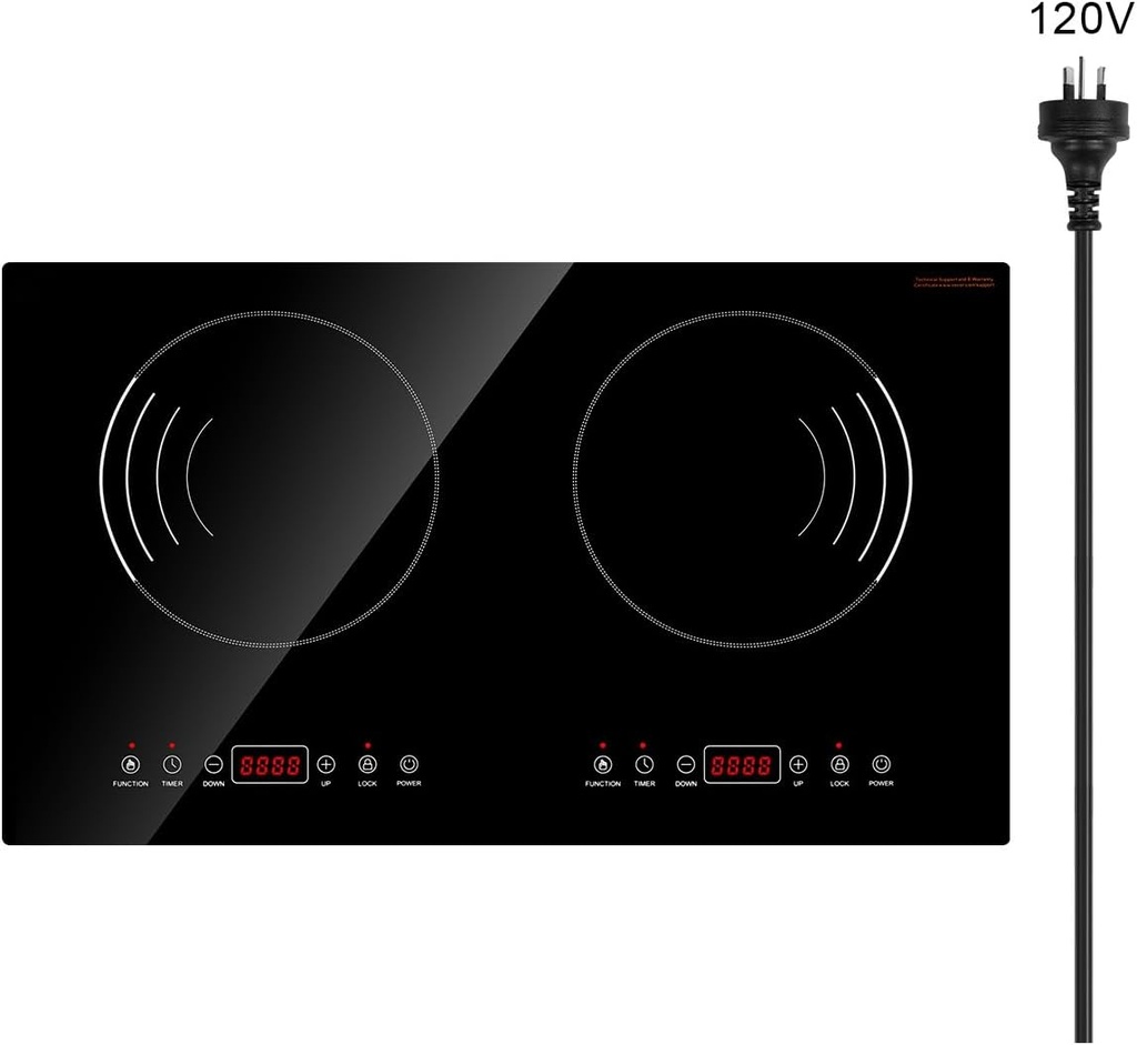 Happybuy Induction Cooktop - Your Ultimate Cooking Companion! This 1800W electric countertop burner comes with 2 burners and touch - control operation.