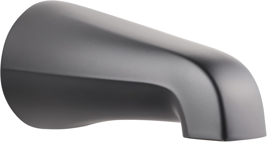 SUPPLYGIANT™ Tub Spout 1/2" FIP Nose Thread Non Diverter Bathtub Faucet Matte Black Finish