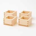 JapanBargain, Set of 4 Japanese Sake Masu Wooden Sake Cup, Cypress Hinoki Wood, Made in Japan, 4 ounce