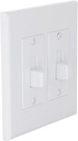 TayMac 2672W 2-Gang MASQUE Decorator Cover, Toggle, White