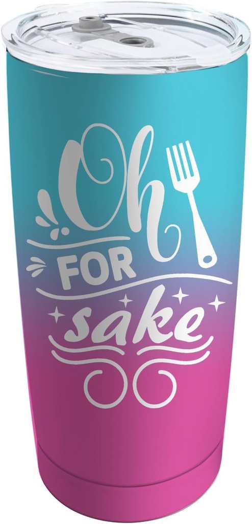 oh for sake Tumbler Coffee Tumbler 20 oz Tumbler with Lid and Straw Insulated Tumbler Stainless Steel Tumblers