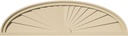 42"W x 11-1/2"H x 1-3/4"P Elliptical Sunburst Signature Urethane Pediment, Primed Tan