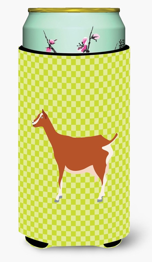 Caroline's Treasures BB7707TBC Toggenburger Goat Green Tall Boy Hugger Can Cooler Sleeve Hugger Machine Washable Drink Sleeve Hugger Collapsible Insulator Beverage Insulated Holder