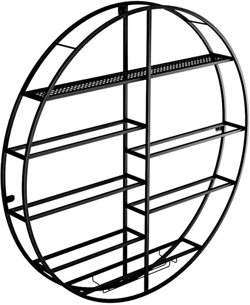 Wine Rack Display Stand Round Wine Racks, Wall Mounted Counter Floating Shelves Black Wine Bottle and Glass Holder Metal Goblet Stemware Rack, Bar Wine Cellar Kitchen Display Shelves ( Size : 70x11x70