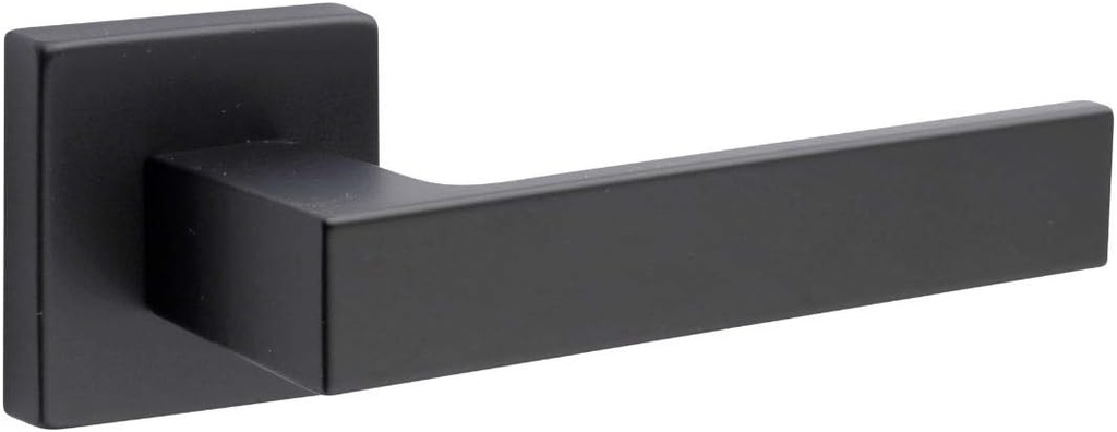 1317 Opaque Black Square Lever Knob Door Hall/Closet/Bedroom