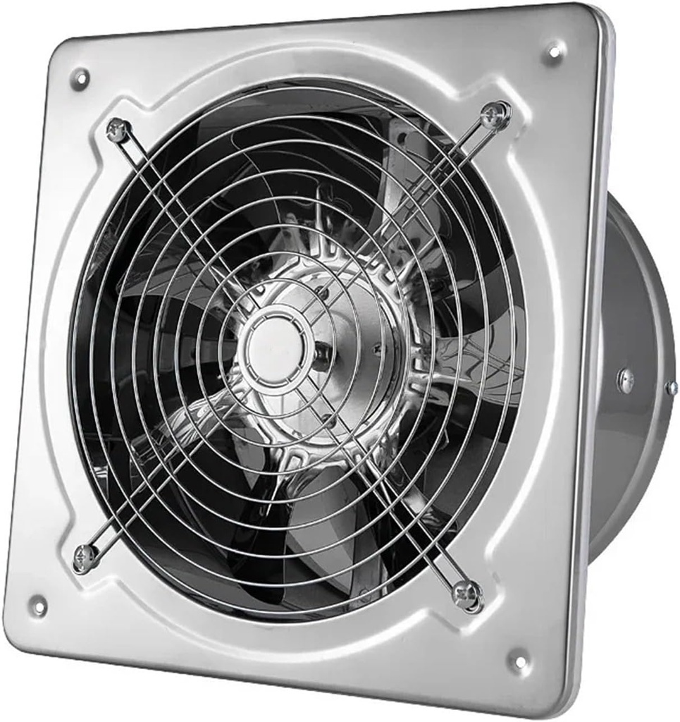 6''7''8'' Stainless Steel Kitchen Ventilator Exhaust Fume Household Exhaust Fan Exhaust Fan Wall Ventilator(EU,7inch)