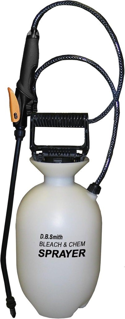 SMITH PERFORMANCE SPRAYERS 190285 1-Gallon Bleach and Chemical Sprayer for Lawns and Gardens or Cleaning Decks, Siding, and Concrete