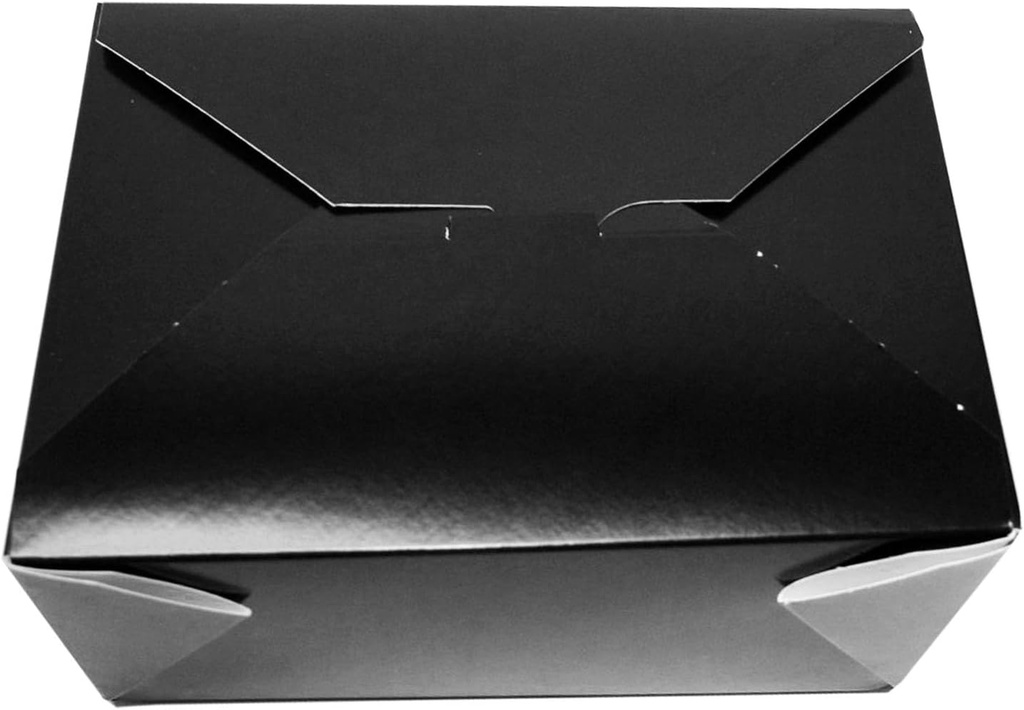 FC Meyer MeyerPak #8 Take Out Cartons, Leak & Grease Resistant Take Out Boxes, Earth-Friendly Disposable To Go Food Containers, 6″ x 4 3⁄4” x 2 1⁄2“, Small, Black, Pack of 15