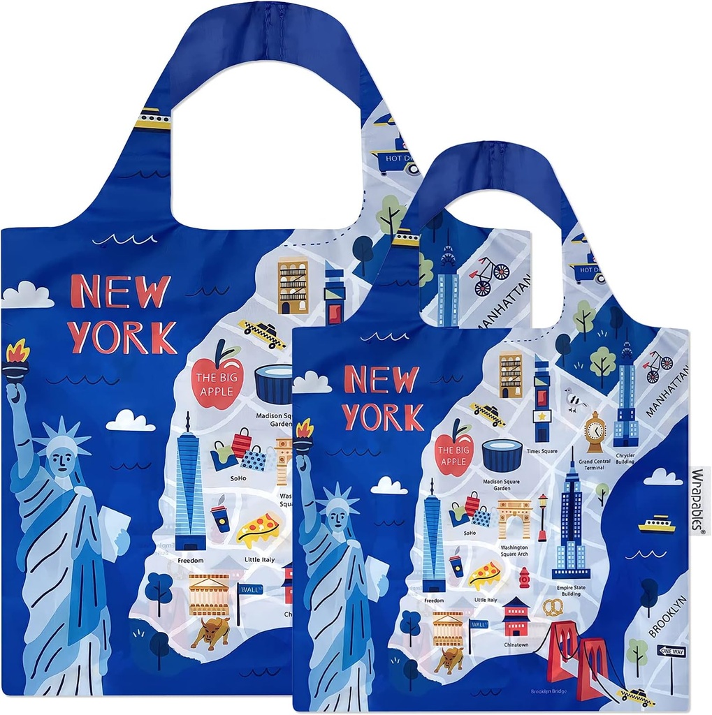 allydrew Large & Small Allybag Foldable & Lightweight Reusable Grocery Bags