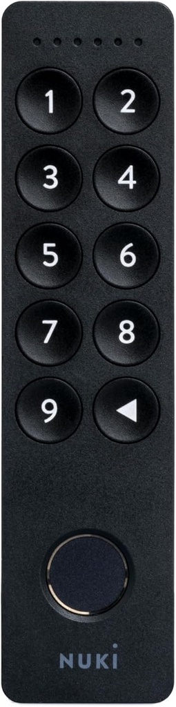 Nuki Keypad 2, Fingerprint Door Access, Secure Code Entry for Smart Lock, Easy Install, Keyless Entry for Kids, Seniors, Guests, Smartphone-Free Access