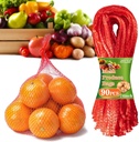 Sukh 90PCS Mesh Produce Bags - 24Inch Mesh Vegetable Bags Onion Storage Net Produce Seafood Net for vegetables Storage Fruits Seafood and Other Agricultural Products Red