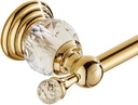 WINCASE Gold Towel Bar, Adjustable Crystal Towel Holder, Golden Finished Bathroom Single Towel Racks Rail Wall Mounted