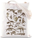 Dinosaur Skeleton Tote Bag - Dino Lover Handbag Gift - Fossil & Paleontology Design