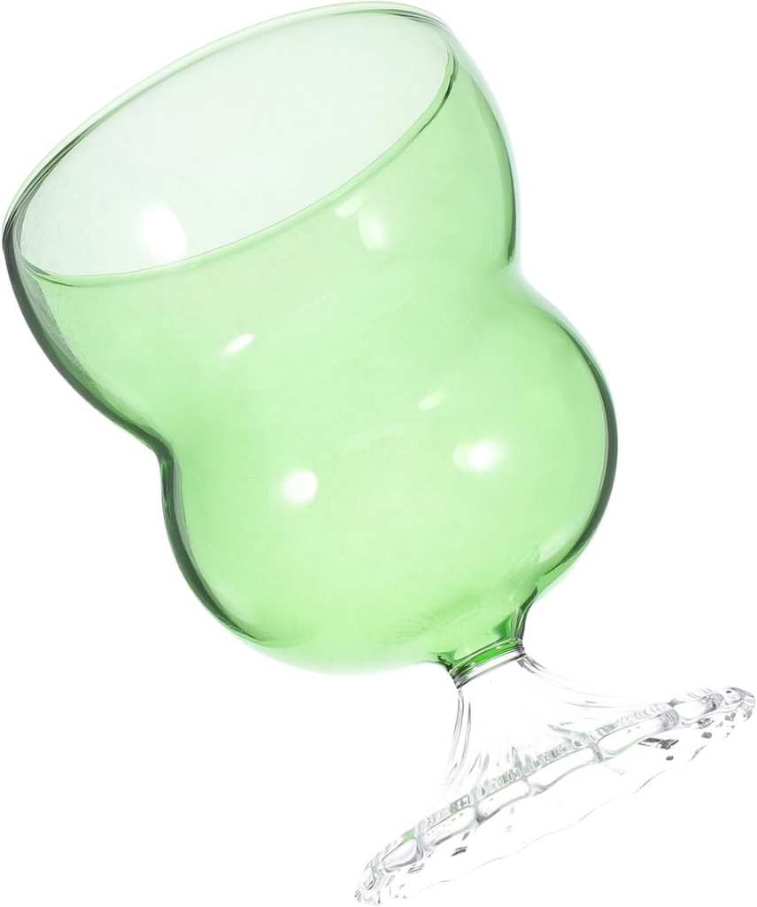 PRETYZOOM Glass Gourd Wine Goblet Vintage Decorative Stemware for Cocktail Water