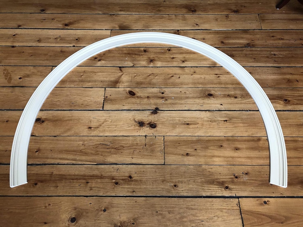 FLEXTRIM #RB3: Flexible Casing Molding: 1-1/16" Thick x 3.5" Wide - PRE Curved to fit Specific Half Round Arches 34" to 40" Diameter