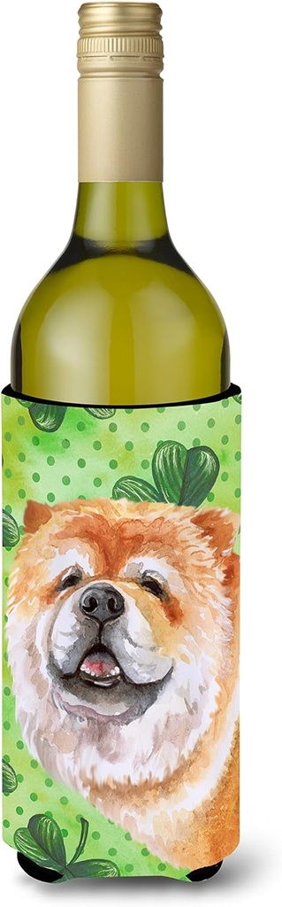 Caroline's Treasures BB9869LITERK Cane Corso St Patrick's Wine Bottle Hugger, Green Bottle Cooler Sleeve Hugger Machine Washable Collapsible Insulator Beverage Insulated Holder