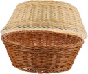GLEAVI 2Pcs Woven Fruit and Bread Baskets Large Imitation Rattan Storage Baskets for Kitchen Decorative Food Serving Holder for Dining Table and Snack Organization