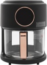 Airy Fryer, 4.2L Glass Air Fryer with View Window, 1200W, 8 Presets, Touch Screen, Dishwasher Safe Basket, 360° Visible Cooking, for Family Kitchen, Gift Idea, Adjustable Temp 60 Min Timer
